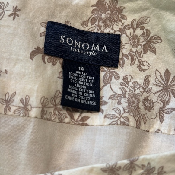 Sonoma NWT SZ 14 prairie Style 100 % Cotton double,layered,crochet,ribbon,Skirt - Picture 5 of 5